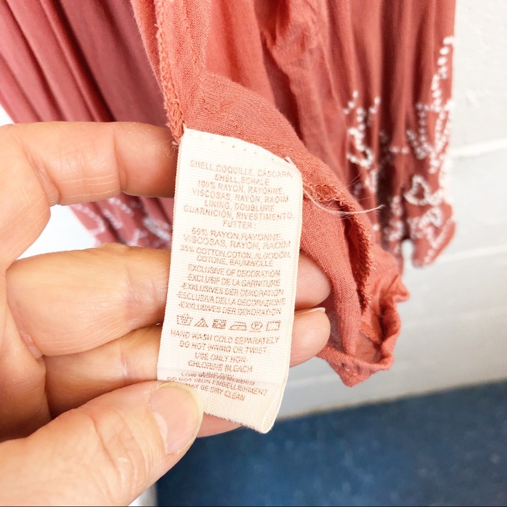 Free People Sylvia Dress Wrap Mini Dusty Mauve XS - Picture 6 of 8